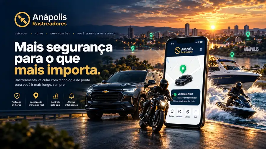 Anápolis Rastreadores: rastreamento para carros, motos e embarcações com localização pelo aplicativo