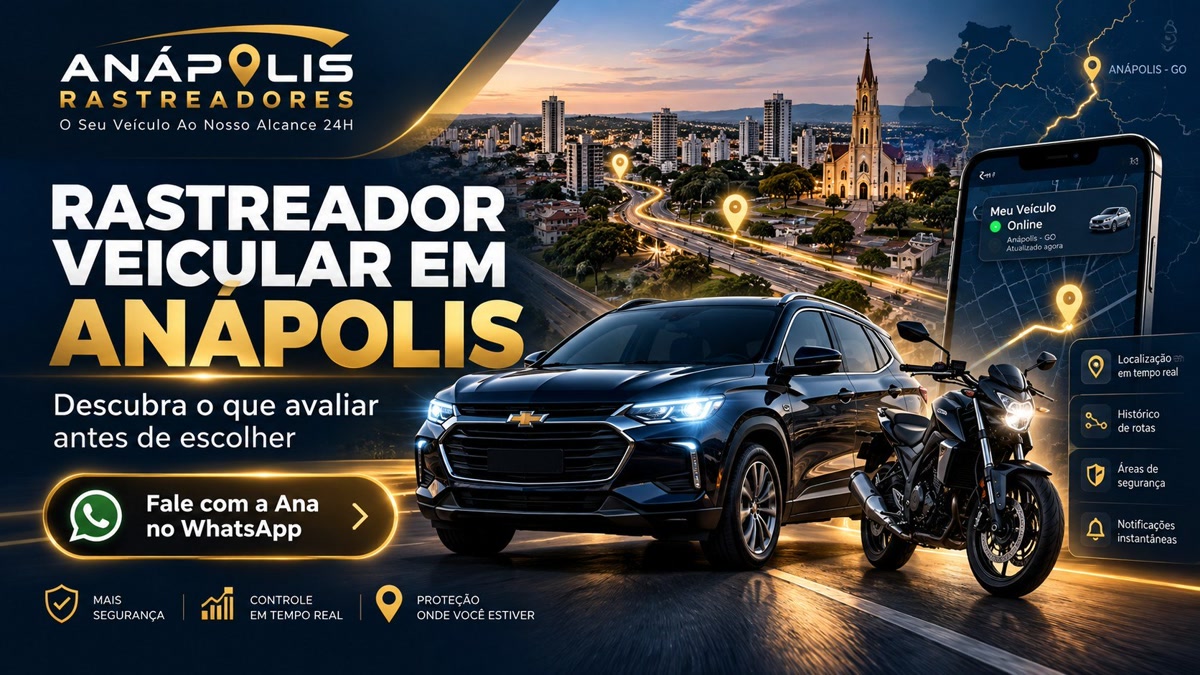 Frota de veículos estacionados em composição editorial para o Radar Anápolis
