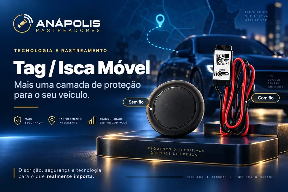 Tag / Isca Móvel sem fio e com fio da Anápolis Rastreadores